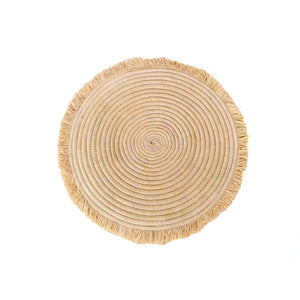 Fringed Woven Charger in Natural 15"