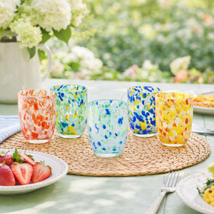 Orvessa Spotted Glass Tumblers