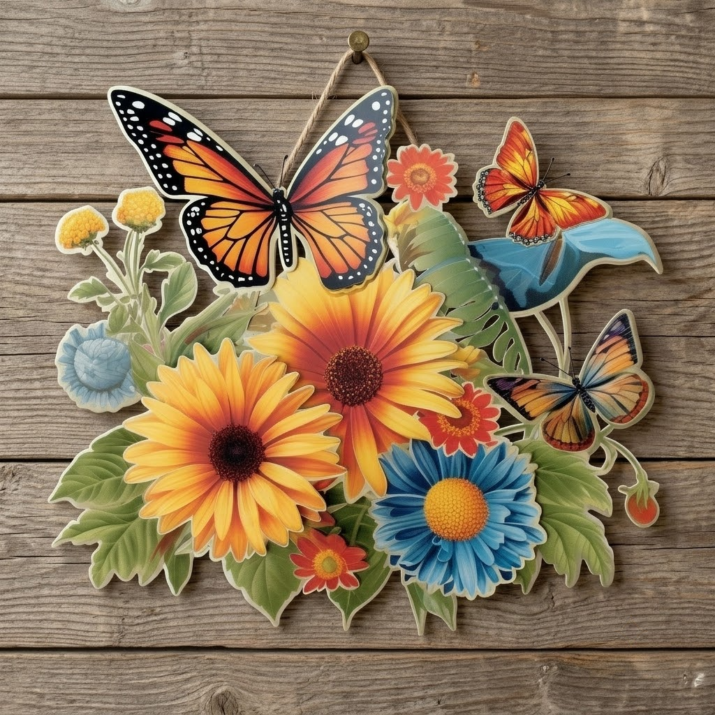 Sunburst Metal Wall Art, Premium Flat 2D Uv Printed Aluminum Sign
