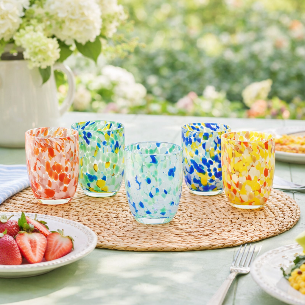 Orvessa Spotted Glass Tumblers