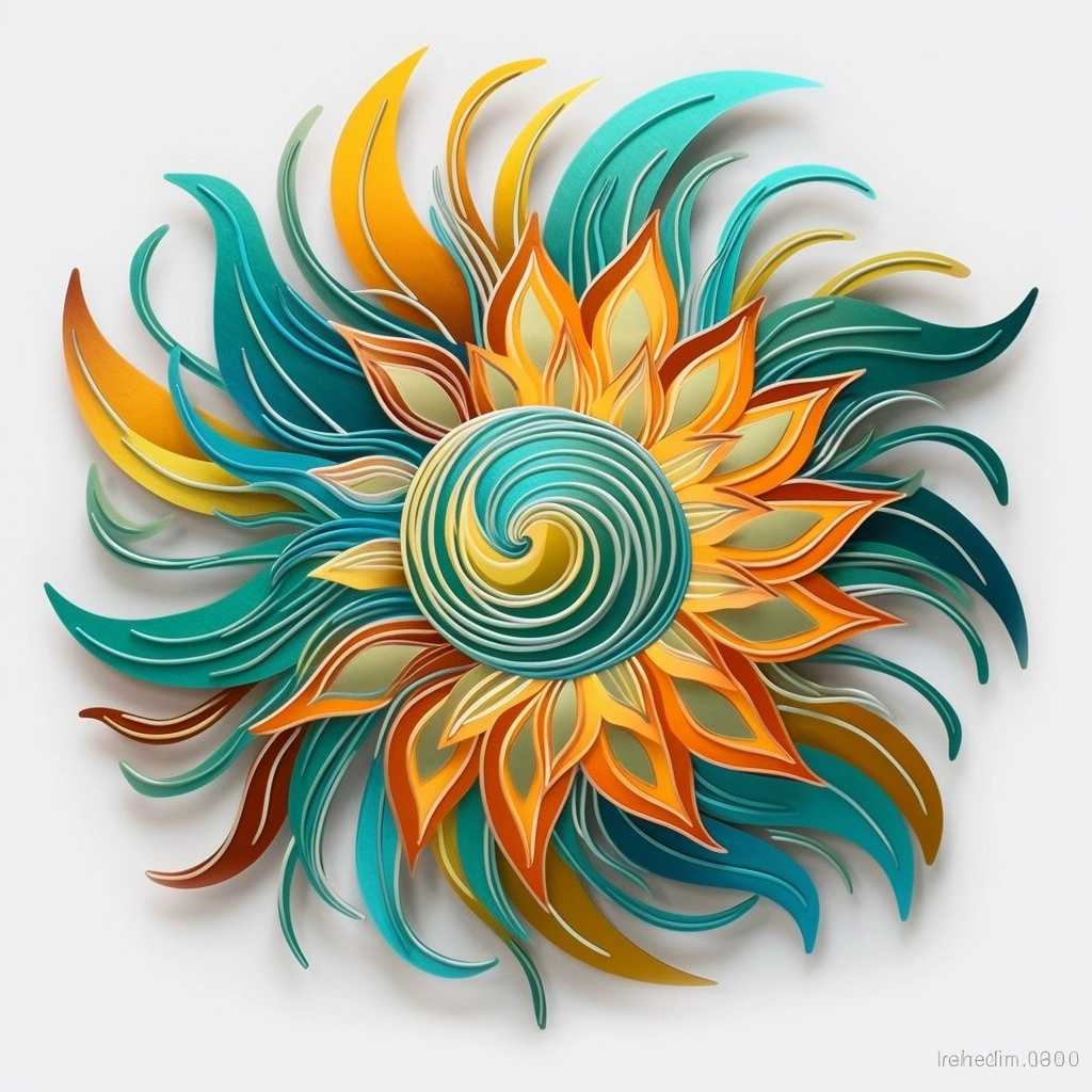 Ocean Wave Sunburst Metal Wall Art, Coastal Beach House Decor